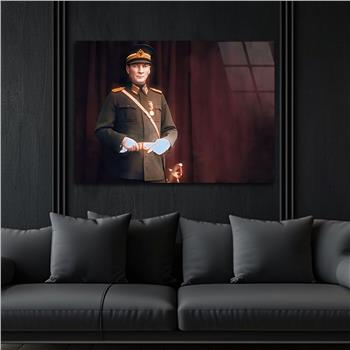 Yatay Vatan Temalı Cam Tablo 141