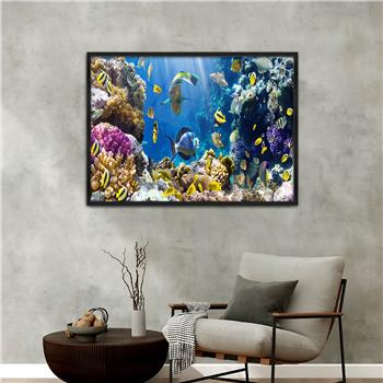 Aluminium Omlijste Natuur Thema Geharde Glasschilderij 088