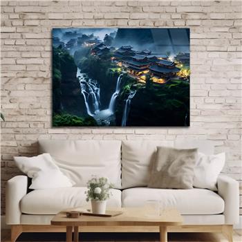 Yatay DoğaTemalı Cam Tablo 351