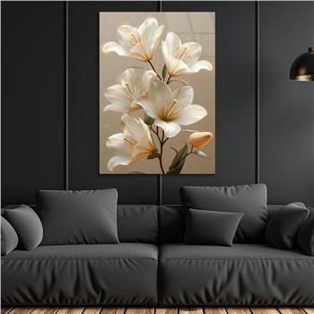 Dikey Sanat Temalı Cam Tablo 455