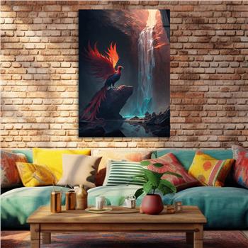 Dikey Sanat Temalı Cam Tablo 325