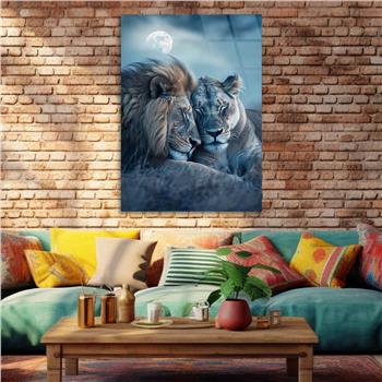 Dikey Doğa Temalı Cam Tablo 361