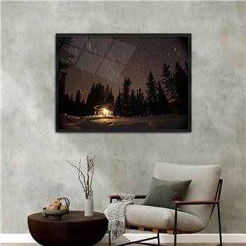 Aluminium Omlijste Natuur Thema Geharde Glasschilderij 128