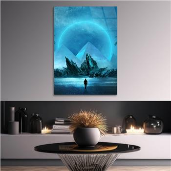 Dikey Sanat Temalı Cam Tablo 478