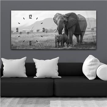 Yatay Saatli Yandan Sanat Temalı Cam Tablo 287