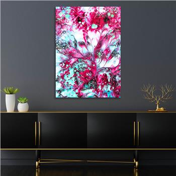 Dikey Sanat Temalı Cam Tablo 553