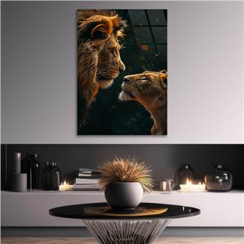 Dikey Doğa Temalı Cam Tablo 304