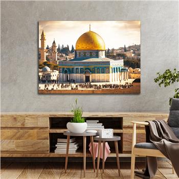 Yatay Dini Temalı Cam Tablo 210