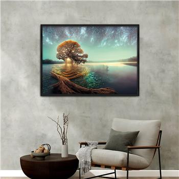 Aluminium Omlijste Kunst Thema Geharde Glasschilderij 064