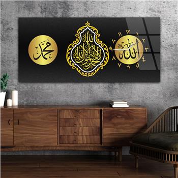 Horizontaal, Aan De Zijkant Voorzien Van Een Klok, Religieus Thema Gehard Glasschilderij 003