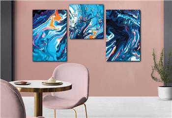 Kunst Thematisches 2-teiliges bedrucktes Glas und Uhrenset