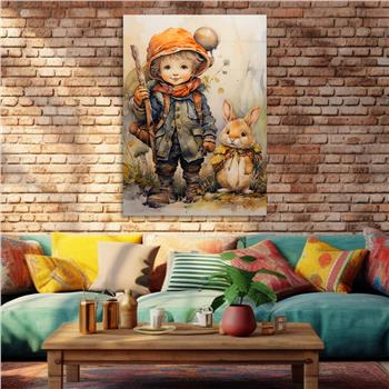 Dikey Sanat Temalı Cam Tablo 528