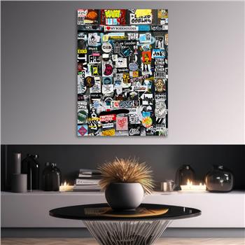 Dikey Sanat Temalı Cam Tablo 548