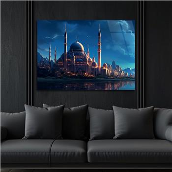 Yatay Dini Temalı Cam Tablo 206