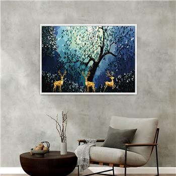 Aluminium Omlijste Natuur Thema Geharde Glasschilderij 160