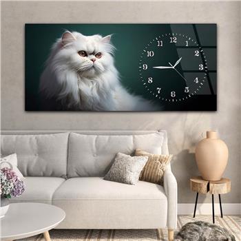 Yatay Saatli Yandan Sanat Temalı Cam Tablo 373