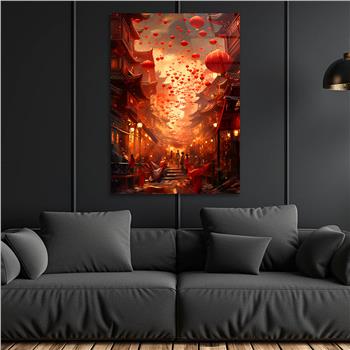 Dikey Sanat Temalı Cam Tablo 430