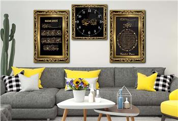 Ensemble de Tableaux et d’horloge 2 pièce sur le thème religieux