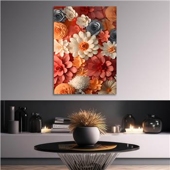 Dikey Sanat Temalı Cam Tablo 406