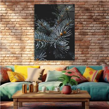 Dikey Sanat Temalı Cam Tablo 525