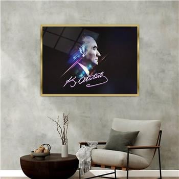 Aluminum-Framed National-Themed Tempered Glass Wall Art 074