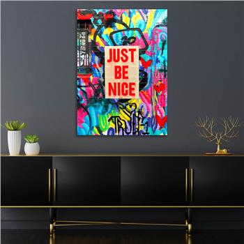 Dikey Sanat Temalı Cam Tablo 379