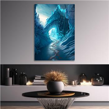 Dikey Sanat Temalı Cam Tablo 468