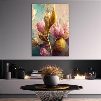 Dikey Sanat Temalı Cam Tablo 464