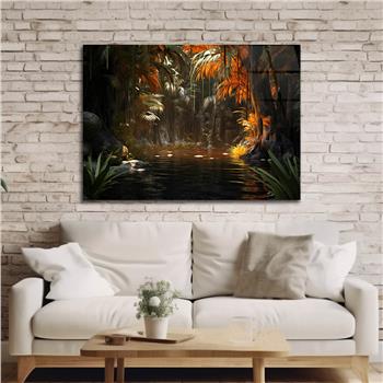 Yatay DoğaTemalı Cam Tablo 378