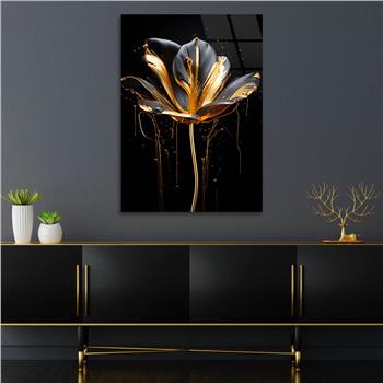 Dikey Sanat Temalı Cam Tablo 592