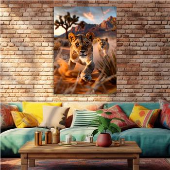 Dikey Doğa Temalı Cam Tablo 297