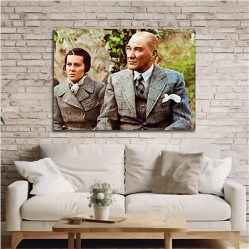 Yatay VatanTemalı Cam Tablo 099