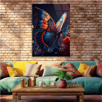 Dikey Sanat Temalı Cam Tablo 426