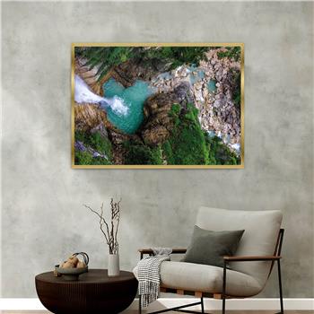 Aluminium Omlijste Natuur Thema Geharde Glasschilderij 152