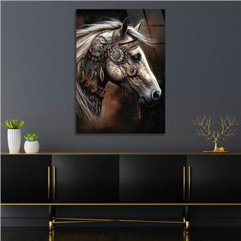 Dikey Sanat Temalı Cam Tablo 378