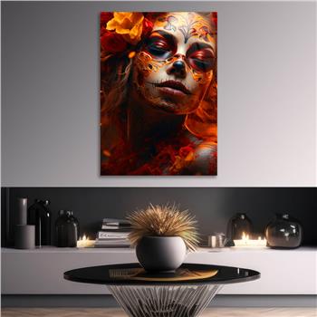 Dikey Sanat Temalı Cam Tablo 442