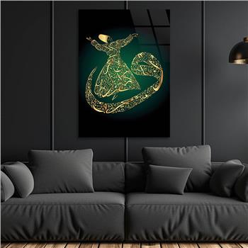 AYETLİ SEMAZENLİ VAV GÖRSELLİ CAM TABLO