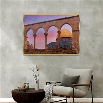 لوحة زجاجية ديني مع اطار ألمنيوم