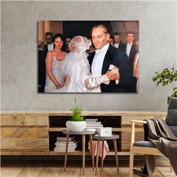 Yatay VatanTemalı Cam Tablo 096