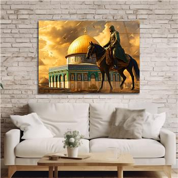 Yatay Dini Temalı Cam Tablo 202