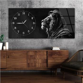 Yatay Saatli Yandan Sanat Temalı Cam Tablo 312