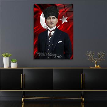 Dikey VatanTemalı Cam Tablo 288