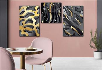 Kunst Thematisches 2-teiliges bedrucktes Glas und Uhrenset