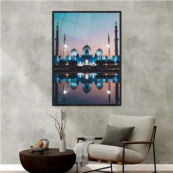 Alüminyum Çerçeveli Dini Temalı Cam Tablo 026