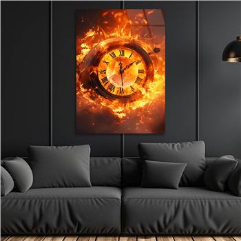 Dikey Sanat Temalı Cam Tablo 572