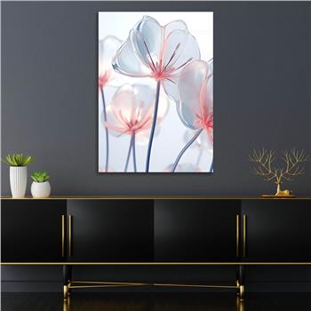 Dikey Sanat Temalı Cam Tablo 355