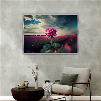 Aluminium Omlijste Natuur Thema Geharde Glasschilderij 052