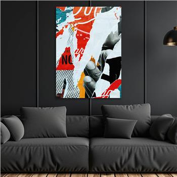 Dikey Sanat Temalı Cam Tablo 489