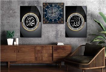 Ensemble de Tableaux et d’horloge 2 pièce sur le thème religieux