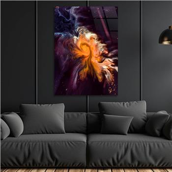 Dikey Sanat Temalı Cam Tablo 492